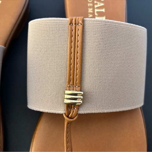 Italian Shoemakers Thong Sandals Brown/Tan Woman 8 - Picture 8 of 12